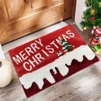 Cute Christmas Tree Letter Snowflake Polyester Carpet Bathing main image 5