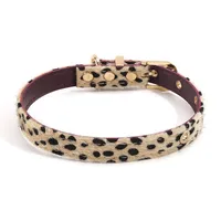 Streetwear Heart Shape Leopard Pu Leather Alloy Wholesale Choker sku image 2