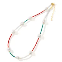 Bohemian Geometric Imitation Pearl Seed Bead Wholesale Necklace sku image 1