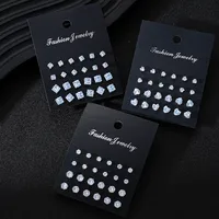 1 Set Simple Style Geometric Plating Alloy Ear Studs main image 4