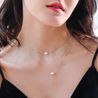 Elegant Luxurious Queen Pearl Alloy Freshwater Pearl Wholesale Layered Necklaces main image 4