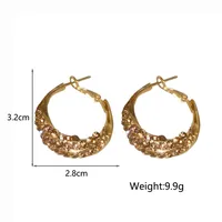 1 Pair Glam Retro Luxurious Round Inlay Alloy Rhinestones Earrings main image 2