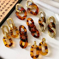 1 Pair Retro Ethnic Style Simple Style Geometric Arylic Drop Earrings main image 1