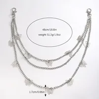 Casual Baroque Style Rock Heart Shape Butterfly Alloy Zinc Alloy Wholesale Layered Necklaces main image 2