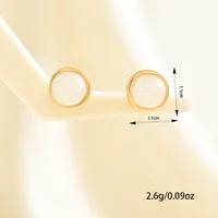 1 Pair Casual Cute Circle Synthetic Resin Ear Studs main image 2