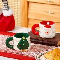 Cute Christmas Tree Santa Claus Ceramics Mug 1 Piece main image 1