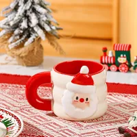 Cute Christmas Tree Santa Claus Ceramics Mug 1 Piece sku image 2