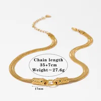 Wholesale Jewelry Modern Style Artistic Snake 304 Stainless Steel 316 Stainless Steel  16K Gold Plated White Gold Plated Gold Plated Plating Necklace main image 5