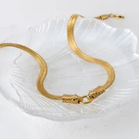 Wholesale Jewelry Modern Style Artistic Snake 304 Stainless Steel 316 Stainless Steel  16K Gold Plated White Gold Plated Gold Plated Plating Necklace main image 6