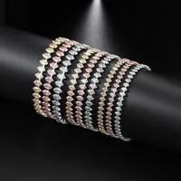 Copper Rose Gold Plated White Gold Plated Gold Plated Plating Inlay Geometric Zircon Drawstring Bracelets main image 1