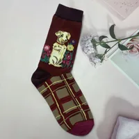 Unisex Cute Animal Cotton Crew Socks A Pair sku image 6