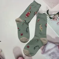 Unisex Cute Animal Cotton Crew Socks A Pair sku image 12