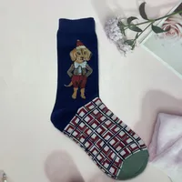 Unisex Cute Animal Cotton Crew Socks A Pair sku image 29