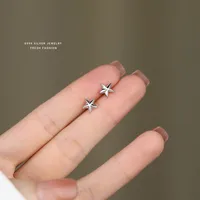 1 Pair S999 Silver Starfish Ear Studs main image 6