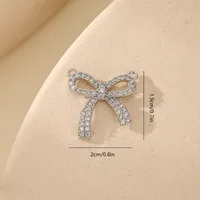 1 Piece 14 * 15mm 22 * 19mm 9 * 14mm Copper Zircon 18K Gold Plated White Gold Plated Bow Knot Polished Jewelry Accessories Pendant sku image 18