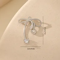 1 Piece 14 * 15mm 22 * 19mm 9 * 14mm Copper Zircon 18K Gold Plated White Gold Plated Bow Knot Polished Jewelry Accessories Pendant sku image 16