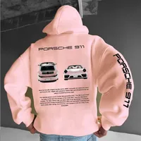 Men's Letter Car Casual Streetwear Long Sleeve Loose Hooded main image 1