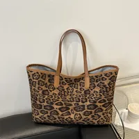 Women's Pu Leather Leopard Streetwear Square Open Shoulder Bag main image 3