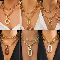 Retro Classic Style Geometric Alloy Aluminum Chain Women's main image 1