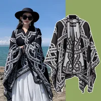 Women's Ethnic Style Chains Print Imitation Cashmere Shawl sku image 2