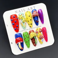 Sweet Style Polka Dots Mushroom ABS Press-on Nails 1 Set sku image 1