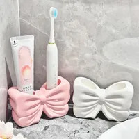 Simple Style Classic Style Bow Knot Ceramics Toothbrush Holder Toothbrush Holder Bathing main image 1