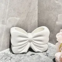 Simple Style Classic Style Bow Knot Ceramics Toothbrush Holder Toothbrush Holder Bathing sku image 2