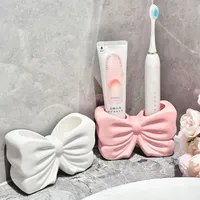 Simple Style Classic Style Bow Knot Ceramics Toothbrush Holder Toothbrush Holder Bathing main image 3