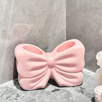 Simple Style Classic Style Bow Knot Ceramics Toothbrush Holder Toothbrush Holder Bathing sku image 1