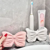 Simple Style Classic Style Bow Knot Ceramics Toothbrush Holder Toothbrush Holder Bathing main image 4