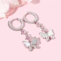 1 Pair IG Style Fairy Style Sweet Butterfly Plating Inlay Copper Zircon Copper Earrings Sets main image 4