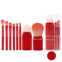 Hot Square 8-in -1 Makeup Brush Mini Portable Retractable Blush Brush Eye Shadow Brush Makeup Brush Suit sku image 2