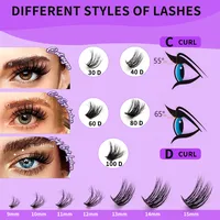 DIY False Eyelashes Fluffy D 30P 60P 80P 100P Hot  Hair Europe And The United States  Wholesale main image 1