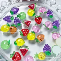 Summer Fruit Nail Art Cartoon Jewelry Resin Print Simulation Watermelon Strawberry Grape DIY Nail Decoration Mix main image 1