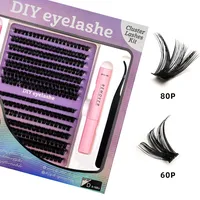 DIY False Eyelashes Fluffy D 30P 60P 80P 100P Hot  Hair Europe And The United States  Wholesale sku image 29