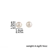 1 Pair Elegant Simple Style Pearl Glass Stud Earrings main image 2