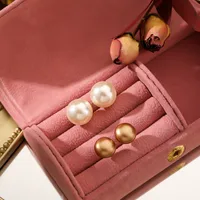 1 Pair Elegant Simple Style Pearl Glass Stud Earrings main image 4