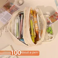 Large Capacity Simple Japanese Pencil Case  New Stationery Box Female Primary School Student High School Student Pencil Case main image 3