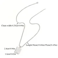 Elegant Simple Style Classic Style Cross Rectangle 201 Stainless Steel 304 Stainless Steel Men's Pendant Necklace main image 2