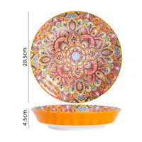 Retro Printing Ceramics Plate Tableware General Bag sku image 4