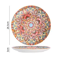 Retro Printing Ceramics Plate Tableware General Bag sku image 9