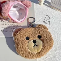 Women's Bear Plush Zipper Wallets sku image 2