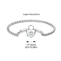 Sterling Silver Cuban Link Chain Curb Chain Simple Style Bracelets main image 2