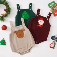 Christmas Cute Christmas Tree Elk Cotton Girls Jumpsuits main image 1