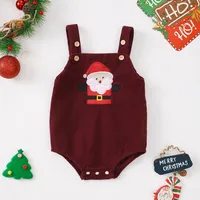 Christmas Cute Christmas Tree Elk Cotton Girls Jumpsuits sku image 9