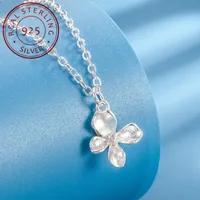 A S925 Sterling Silver Gardenia Pendant Necklace Female Clavicle Chain Affordable Luxury Fashion High-Grade Sense Special-Interest Design Exquisite Gentle Girl Daily Wear Gift Box Packaging main image 5