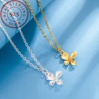 A S925 Sterling Silver Gardenia Pendant Necklace Female Clavicle Chain Affordable Luxury Fashion High-Grade Sense Special-Interest Design Exquisite Gentle Girl Daily Wear Gift Box Packaging main image 1