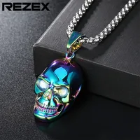 Hip-Hop Punk Skull Titanium Steel Unisex main image 2