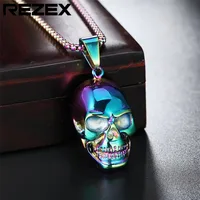 Hip-Hop Punk Skull Titanium Steel Unisex main image 3