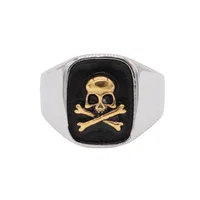 Punk Simple Style Skull Titanium Steel Men's Rings main image 5